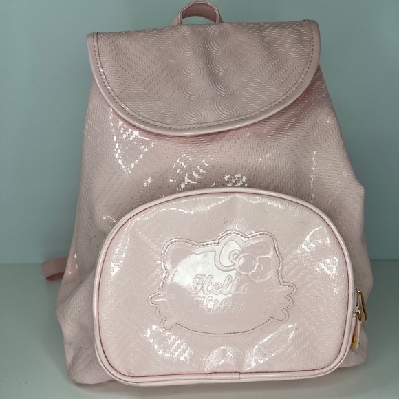 Sanrio Hello Kitty Backpack Pink Patent Leather Retired Item 2011 - Picture 2 of 16